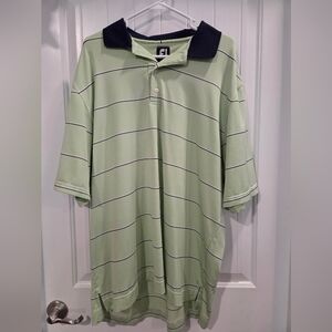 FJ Classic Green Striped Polo Shirt